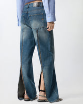 Loose-fit jeans with rear zips - | Pinko