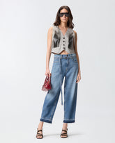 Balloon jeans with worn effect - Blue | Pinko
