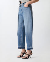 Balloon jeans with worn effect - Blue | Pinko