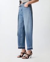 Balloon jeans with worn effect - Blue | Pinko