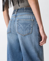 Balloon jeans with worn effect - Blue | Pinko