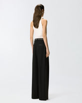 Trousers with jewel belt - | Pinko