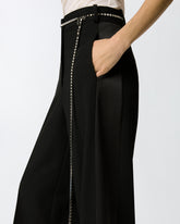 Trousers with jewel belt - Black | Pinko