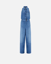 Denim jumpsuit with belt - Dark blue | Pinko
