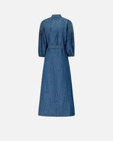 Long denim shirt dress - Dark blue | Pinko