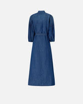 Long denim shirt dress - Dark blue | Pinko
