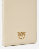 Leather smartphone case with shoulder strap - | Pinko