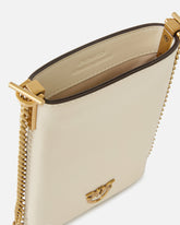 Leather smartphone case with shoulder strap - White | Pinko