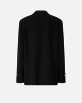 Slub fabric jacket with satin lapels - | Pinko
