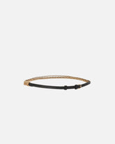 Studded belt with crossover effect, 1 cm - | Pinko