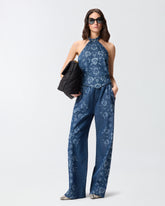 Floral denim top - | Pinko