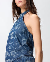 Floral denim top - | Pinko
