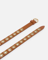 Ledergürtel mit Schmuckösen 2 cm - | Pinko