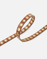 Ledergürtel mit Schmuckösen 2 cm - | Pinko