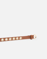Ledergürtel mit Schmuckösen 2 cm - | Pinko