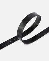 Shiny leather belt with metal loops, 3 cm - | Pinko