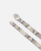 Gürtel mit Pythonprint und ovaler Schnalle 2 cm - | Pinko