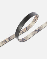 Gürtel mit Pythonprint und ovaler Schnalle 2 cm - | Pinko
