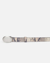Gürtel mit Pythonprint und ovaler Schnalle 2 cm - | Pinko