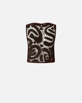 Ärmelloses Top mit geometrischer Häkelarbeit - | Pinko