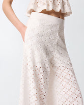 Trousers with openwork motif - | Pinko