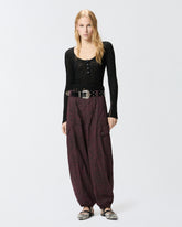 Balloon trousers with animal motif - Bordeaux | Pinko