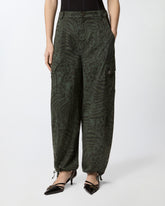 Balloon trousers with animal motif - | Pinko
