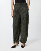 Balloon trousers with animal motif - Green | Pinko