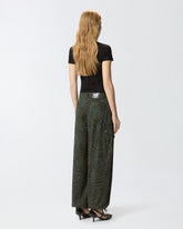 Balloon trousers with animal motif - Green | Pinko