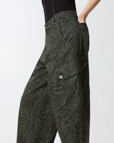 Balloon trousers with animal motif - Green | Pinko
