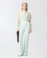 Flared trousers with pressed pleat detail - | Pinko