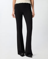 Flared trousers with pressed pleat detail - | Pinko