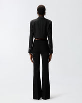 Hose mit aufgestickten Schmuckrosen - | Pinko