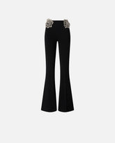 Hose mit aufgestickten Schmuckrosen - | Pinko