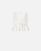 Crop top with ruffle and ties - | Pinko