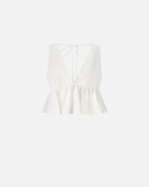 Crop top with ruffle and ties - | Pinko