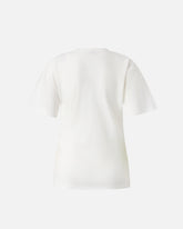 T-Shirt mit Drapierung und goldfarbenem Detail - | Pinko
