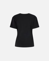 T-shirt with draping and gold detail - | Pinko