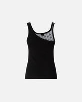 Vest top with Love Birds logo lace - Black | Pinko