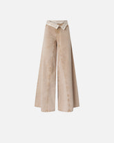 Braune Jeans mit Spitze in der Taille - | Pinko