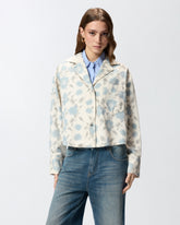 Lightweight boxy shirt with floral print - | Pinko