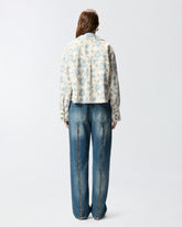 Lightweight boxy shirt with floral print - | Pinko