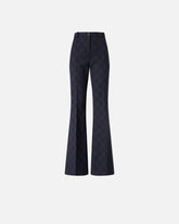 Trousers with a geometric and floral motif - | Pinko