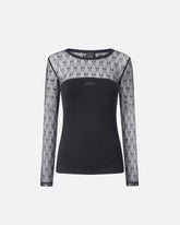 Jersey sweater with Love Birds logo lace - | Pinko