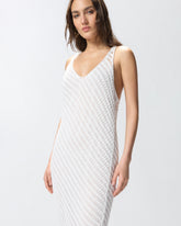 Midikleid in Häkeloptik mit Pailletten - | Pinko