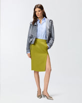 Striped cotton shirt with logo - | Pinko