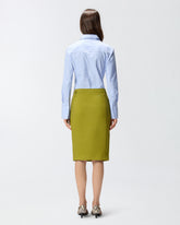 Striped cotton shirt with logo - | Pinko