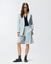 Bermuda shorts with pressed pleat detail - | Pinko