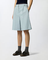 Bermuda shorts with pressed pleat detail - | Pinko