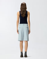 Bermuda shorts with pressed pleat detail - | Pinko